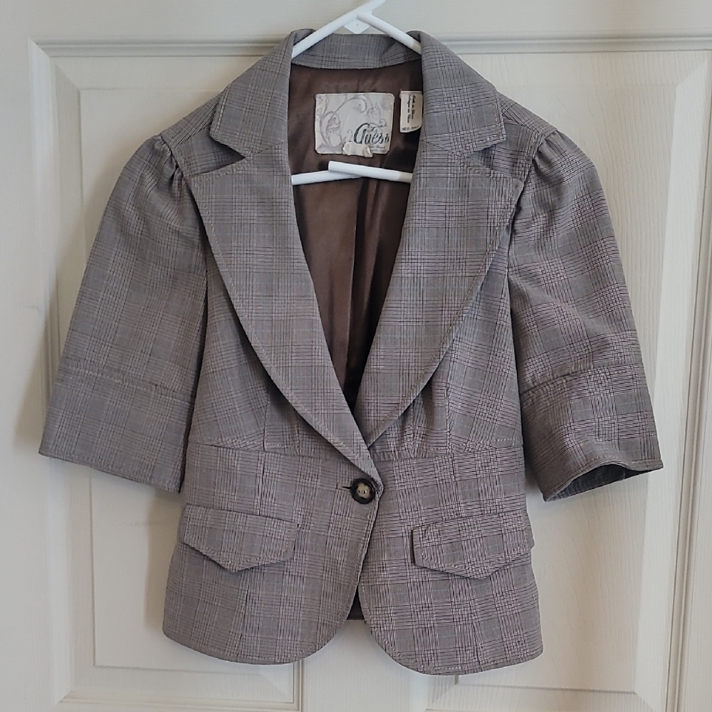 Kids Gray Plaid Blazer